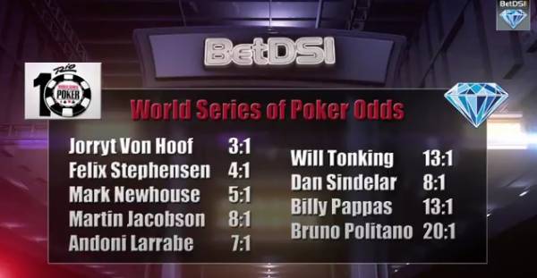2014 World Series of Poker Main Event Odds to Win – Betting Online