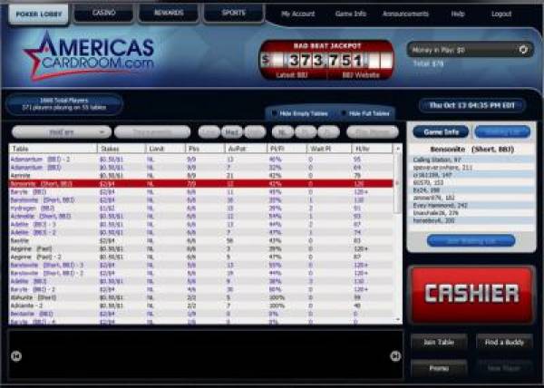 Online Poker Site Americas Cardroom Embraces Dealt Rake Method