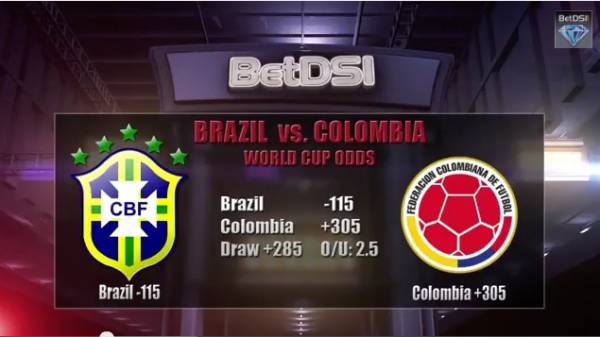 Brazil vs. Colombia World Cup Betting Odds 