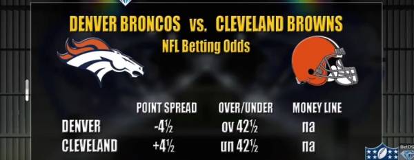 Broncso-Browns Free Pick, Betting Line