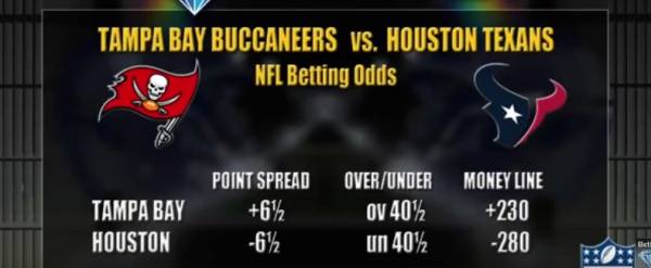Bucs-Texans Free Pick, Betting Odds 