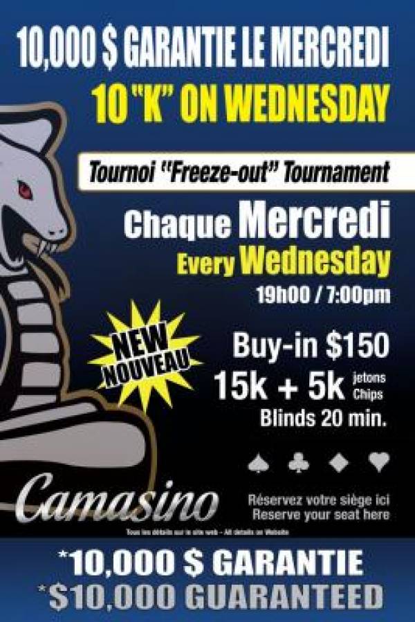 Snakes Poker Club Camasino.com $10k Guarantee for Montreal Players Snakes Poker Club Camasino.com $10k Guarantee for Montreal Players
