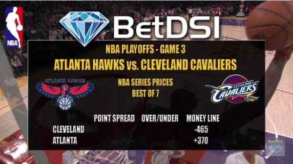 Cavs vs. Hawks Game 3 Betting Line – 2015 NBA Playoffs 