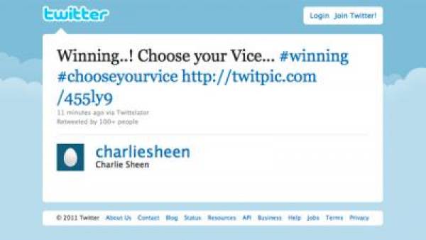 Charlie Sheen Twitter