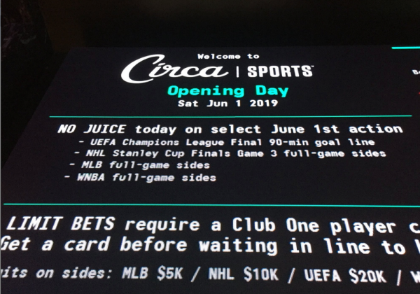 New Sportsbook Circa Sports Opens in Downtown Vegas - No Juice, $1 Million NFL Contest