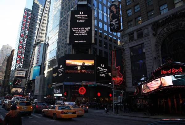 New Bitcoin Sportsbook CoinBet Debuts in Times Square: Hot or Dangerous Trend in