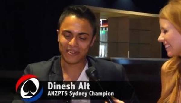 Dinesh Alt Wins ANZPT Season 5 Sydney Dinesh Alt Wins ANZPT Season 5 Sydney