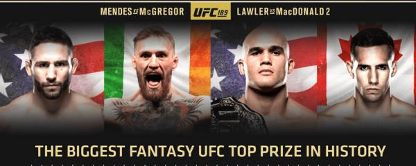 DraftKings UFC 189 $75K Main Event Billed as Biggest UFC Daily Fantasy Contest Ever DraftKings UFC 189 $75K Main Event Billed as Biggest UFC Daily Fantasy Contest E