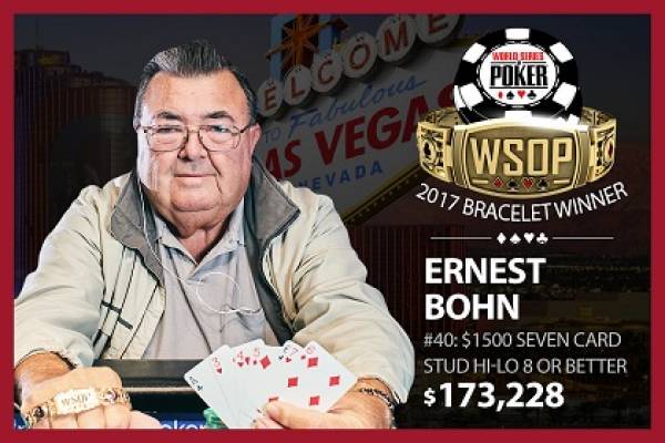 Ernie Bohn Wins $1500 Seven Card Stud Hi-Lo 8 or Better 