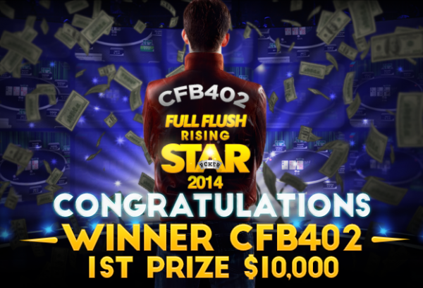 Full Flush Poker Rising Star is Crowned: Wins $10,000 Full Flush Poker Rising Star is Crowned: Wins $10,000