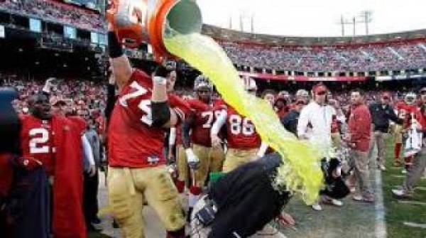 Football fans are betting on the Gatorade shower color. What color