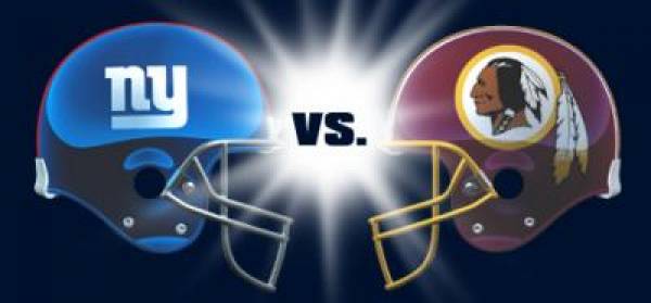 Giants Redskins Betting Line Monday Night Football:  New York at -3