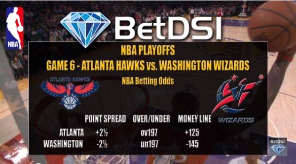 Hawks vs. Wizards Game 6 Betting Line – 2015 NBA Playoffs 