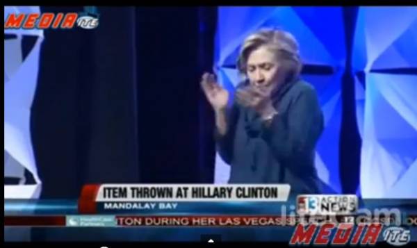 Hillary Clinton Has Shoe Thrown at Her at Sheldon Adelson’s Mandalay Bay (Video)