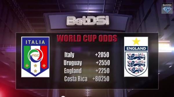 Italy v England World Cup 2014 Betting Odds – Prediction From BetDSI.com