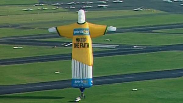Outrage Over Sportsbet Giant Jesus Hot Air Balloon Ahead of World Cup Outrage Over Sportsbet Giant Jesus Hot Air Balloon Ahead of World Cup