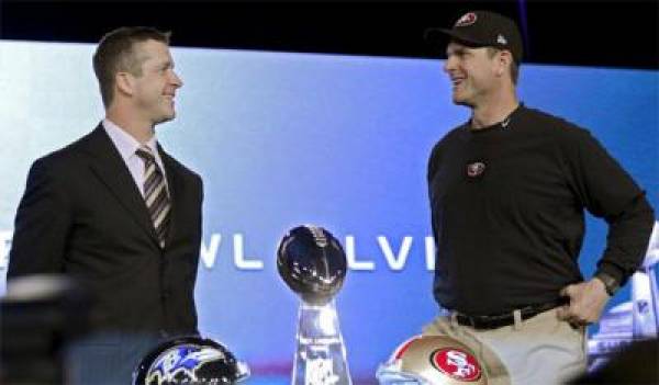 Super Bowl 2013 Prop Bet:  Which Harbaugh Brother Will be Shown on TV First