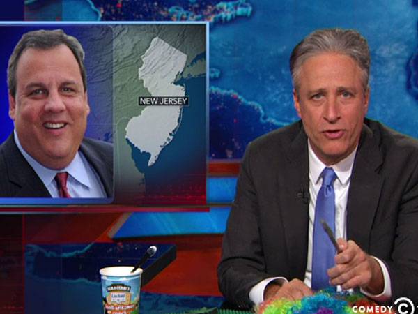 Jon Stewart Blasts Christie for Pot Stance While Endorsing Online Gambling Jon Stewart Blasts Christie for Pot Stance While Endorsing Online Gambling