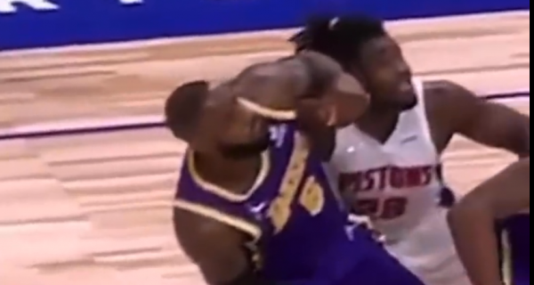 LeBron Draws Blood on Stewart's Face in Pistons-Lakers Melee
