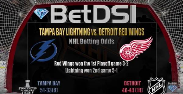 Lightning vs. Red Wings Betting Line – Playoffs Game 4