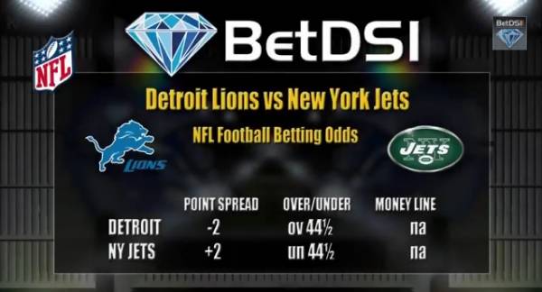 Lions vs. Jets Point Spread: 80 Percent of Bettors Backing Detroit 
