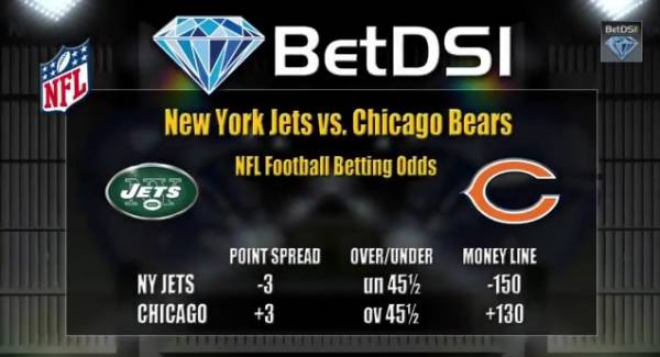 MNF: Bears vs. Jets Betting Line