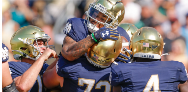 What is the Spread on the Notre Dame Fighting Irish vs. Wisconsin Badgers Week 4 Game