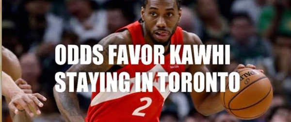 Odds Have Kawhi Staying in Toronto