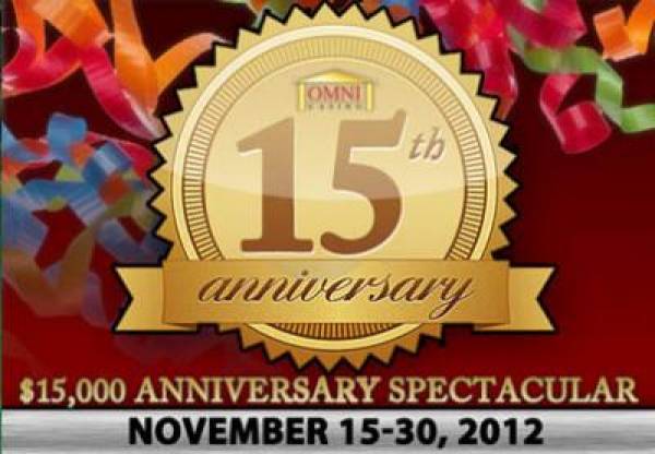 Omni Casino Celebrates 15 Years Online:  One of the Industry’s First