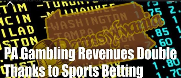 PA Gambling Revenues Up Double Digits With Sports Betting
