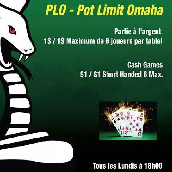 Snake Poker Room (Camasino.com Poker Room) Pot Limit Omaha Cash Games