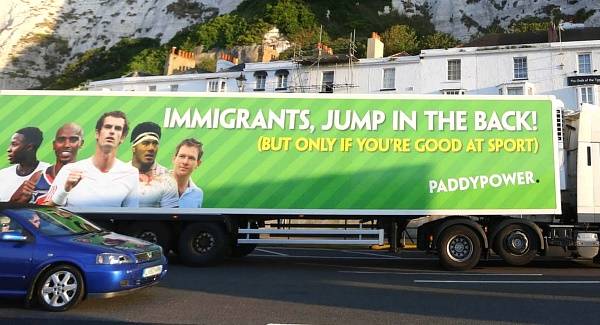 Paddy Power Racist ‘Immigrants Jump in the Back’ Ad Banned