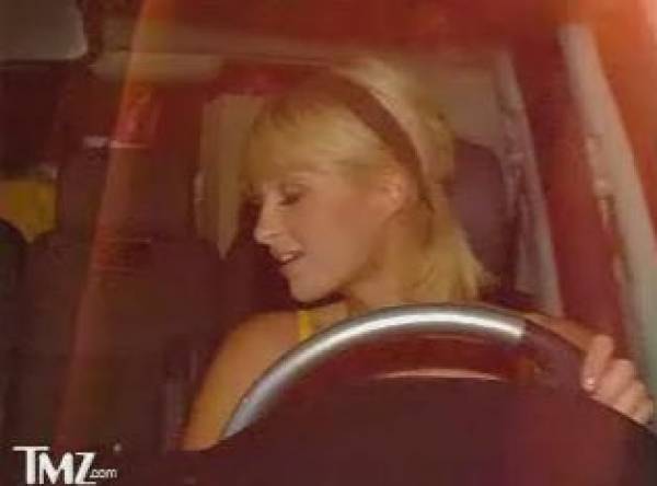 Paris Hilton Driving