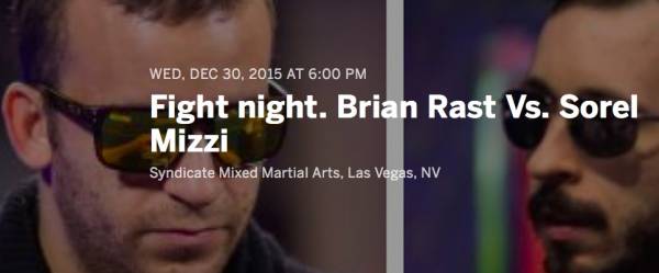 Brian Rast vs. Sorel Mizzi Fight Goes Off December 30 Brian Rast vs. Sorel Mizzi Fight Goes Off December 30