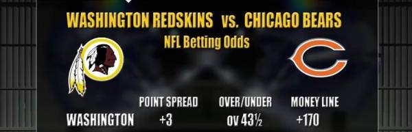 Redskins-Bears Free Pick, Latest Betting Odds 