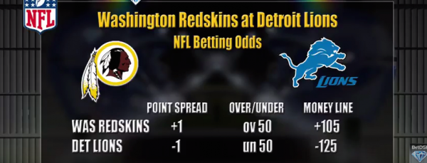 Redskins vs. Lions 2016 Week 7 NFL Betting Preview