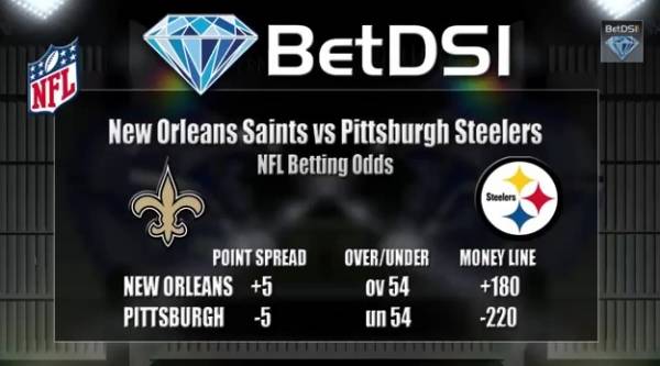 Saints-Steelers Point Spread, Free Pick from BetDSI.com