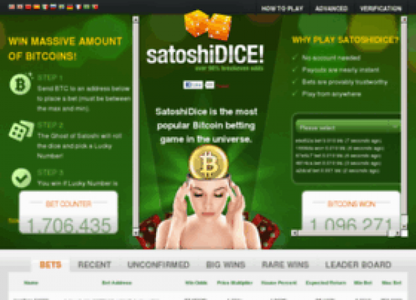 Bitcoin Online Gambling Website SatoshiDice Sells fo $11.47 Million