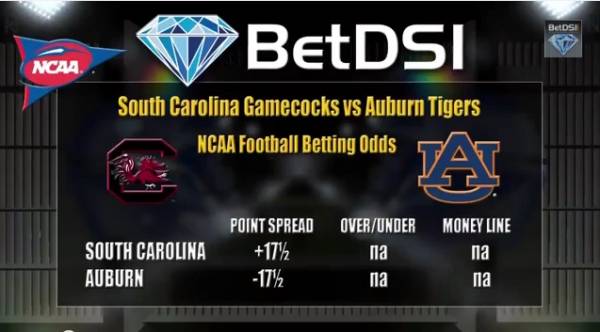 South Carolina vs. Auburn Point Spread, Free Pick