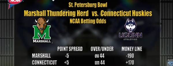 2015 St. Petersburg Bowl Betting Odds: Marshall vs. UConn