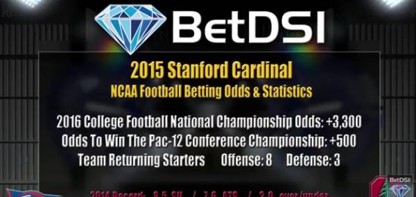 Stanford Cardinal 2015 Betting Odds – To Win National Championship, Pac-12