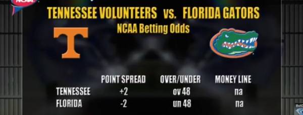Tennessee-Florida Betting Line, Free Pick