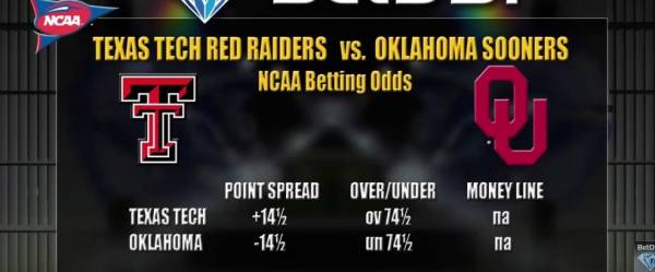 Texas Tech vs. Oklahoma Point Spread, Free Pick