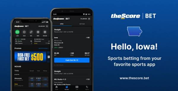 TheScore Launches Sports Betting App in Iowa