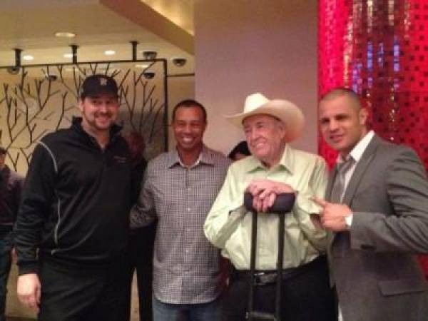 Doyle Brunson Kicks Phil Hellmuth’s A** at Tiger Woods Poker Night Doyle Brunson Kicks Phil Hellmuth’s A** at Tiger Woods Poker Night