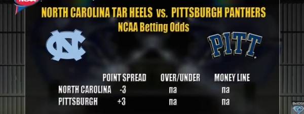 UNC vs. Pittsburgh Point Spread, Free Pick