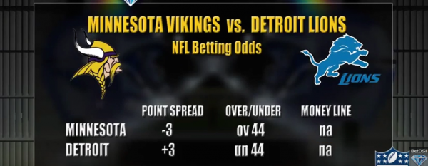 Vikings-Lions Point Spread, Free Pick 