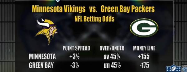 Vikings-Packers Week 17 Betting Line 