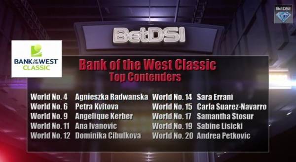 WTA Bank of the West Classic Betting Odds, Predictions From BetDSI.com‬