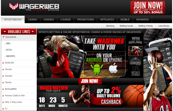 WagerWeb.com Affiliate Program Review:  New Software Huge Improvement